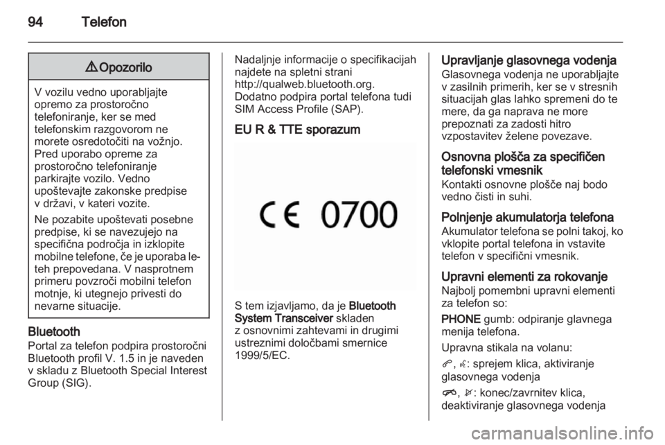 OPEL INSIGNIA 2010.5 Navodila za uporabo Infotainment sistema OPEL INSIGNIA 2010.5 Navodila za uporabo Infotainment sistema