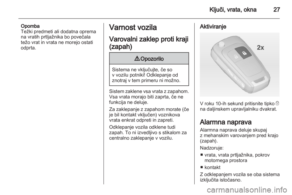 OPEL MERIVA 2011.5  Uporabniški priročnik 