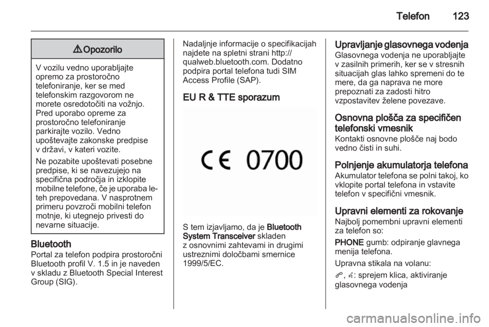 OPEL MERIVA 2012  Navodila za uporabo Infotainment sistema 