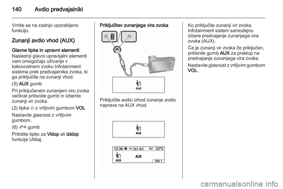 OPEL MOKKA 2013  Navodila za uporabo Infotainment sistema 