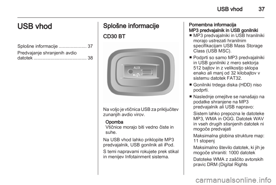 OPEL MOVANO_B 2012  Navodila za uporabo Infotainment sistema 
