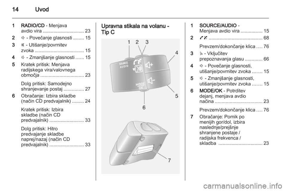 OPEL MOVANO_B 2013.5  Navodila za uporabo Infotainment sistema 