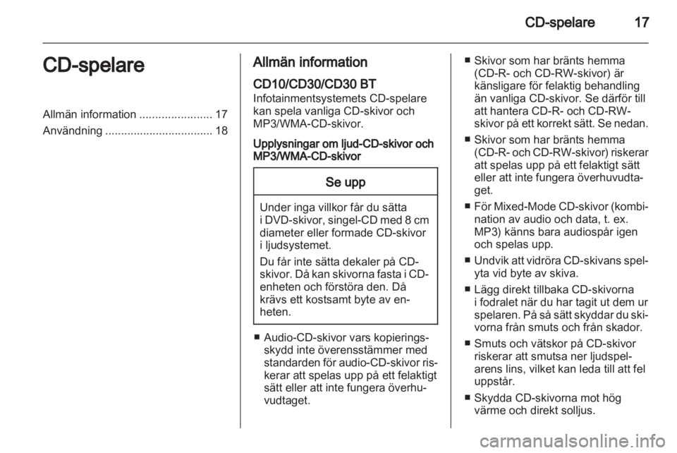 OPEL VIVARO 2011 Handbok för infotainmentsystem OPEL VIVARO 2011 Handbok för infotainmentsystem