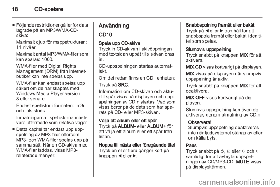 OPEL VIVARO 2011 Handbok för infotainmentsystem OPEL VIVARO 2011 Handbok för infotainmentsystem