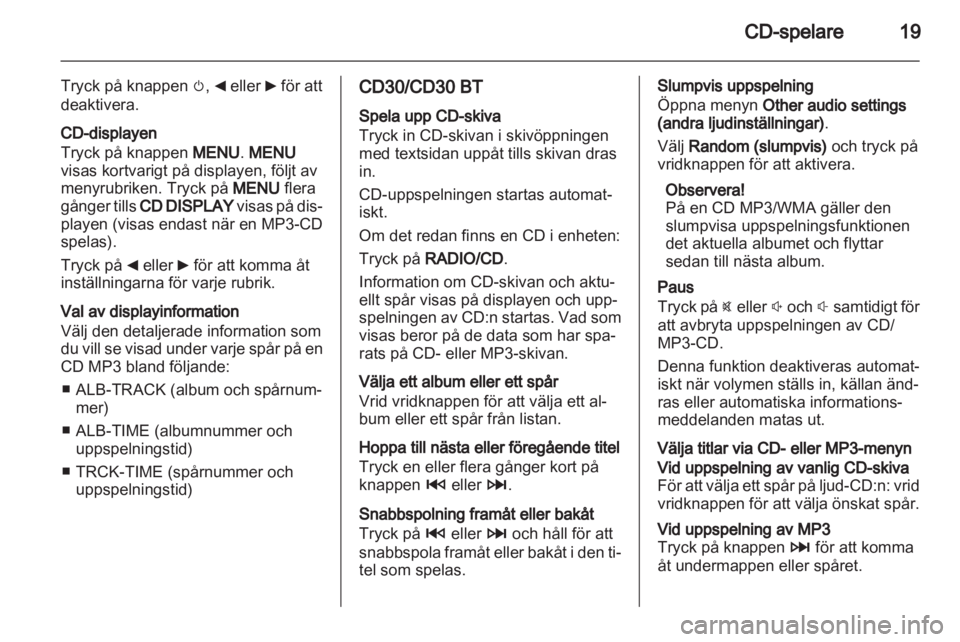 OPEL VIVARO 2011 Handbok för infotainmentsystem OPEL VIVARO 2011 Handbok för infotainmentsystem