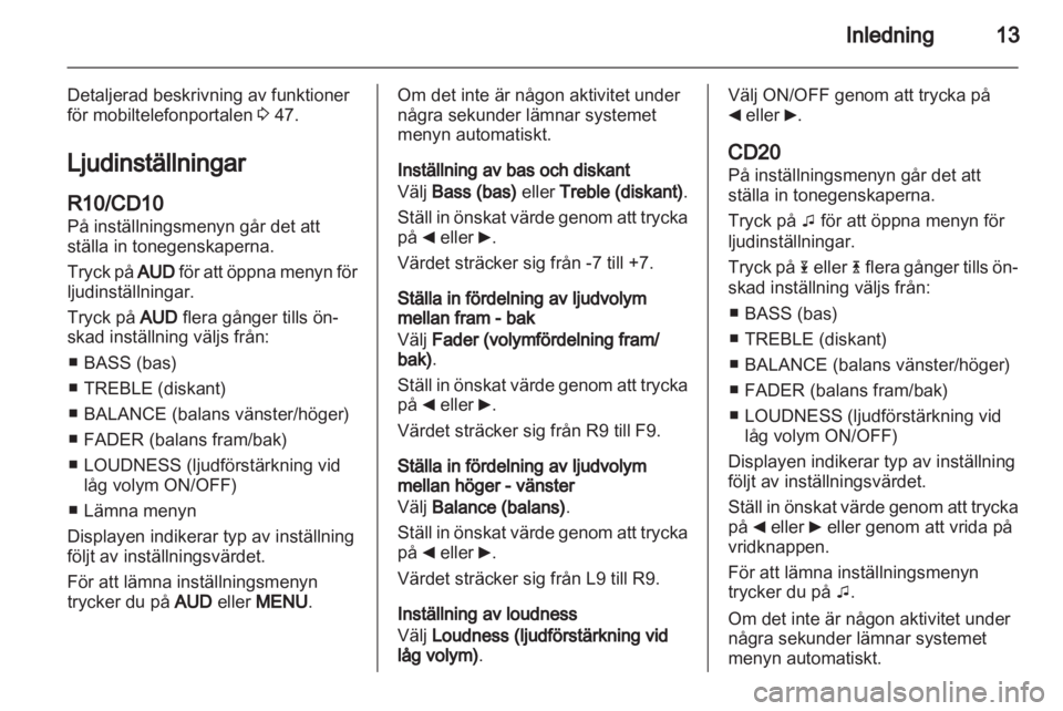 OPEL MOVANO_B 2011.5  Handbok för infotainmentsystem 