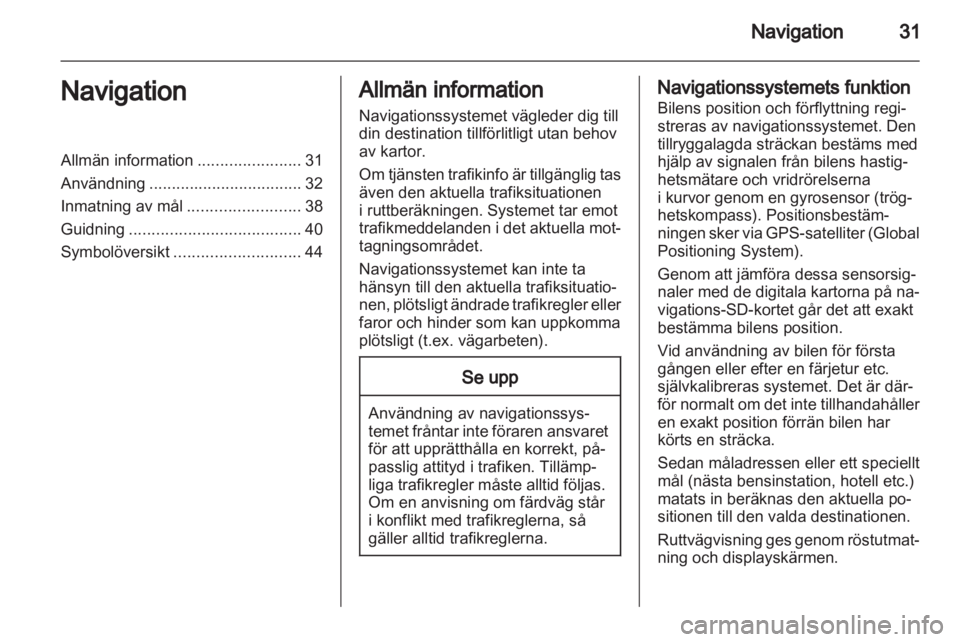 OPEL MOVANO_B 2011.5  Handbok för infotainmentsystem 