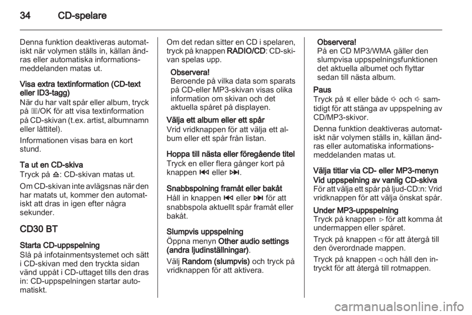 OPEL VIVARO 2012  Handbok för infotainmentsystem 