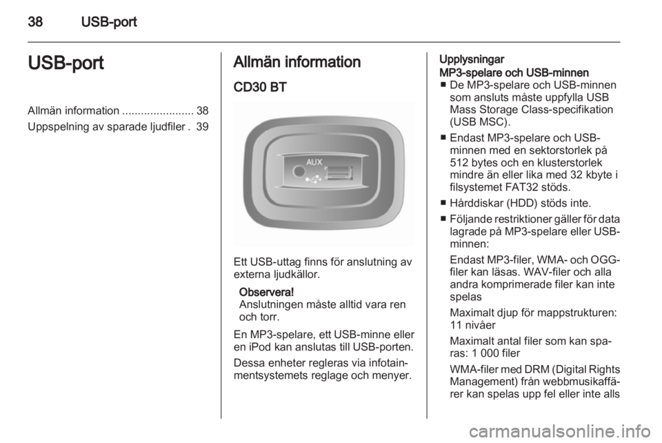 OPEL MOVANO_B 2012 Handbok för infotainmentsystem OPEL MOVANO_B 2012 Handbok för infotainmentsystem