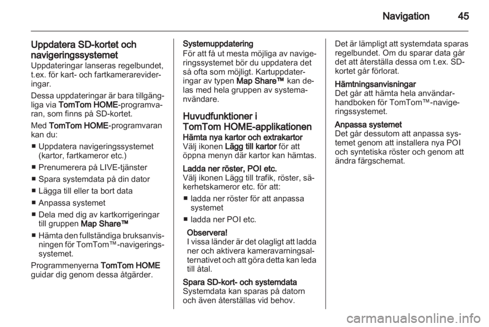 OPEL VIVARO 2012  Handbok för infotainmentsystem 