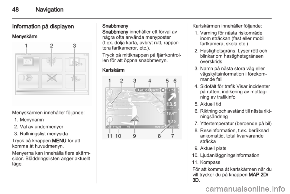 OPEL VIVARO 2012  Handbok för infotainmentsystem 