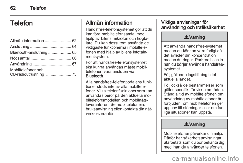 OPEL MOVANO_B 2012 Handbok för infotainmentsystem OPEL MOVANO_B 2012 Handbok för infotainmentsystem