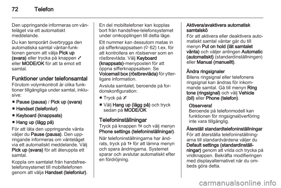 OPEL VIVARO 2012  Handbok för infotainmentsystem 