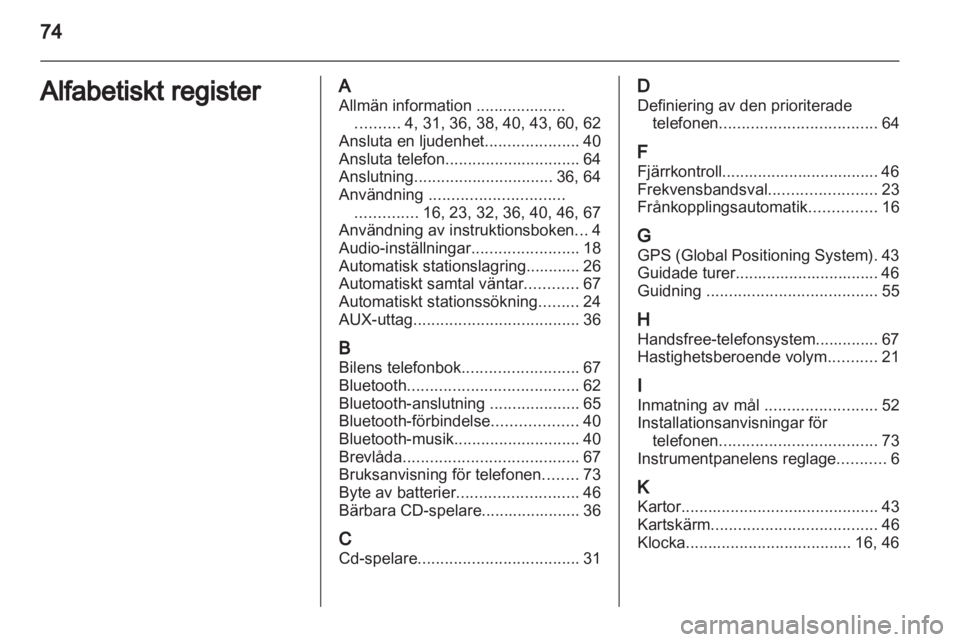 OPEL VIVARO 2012  Handbok för infotainmentsystem 