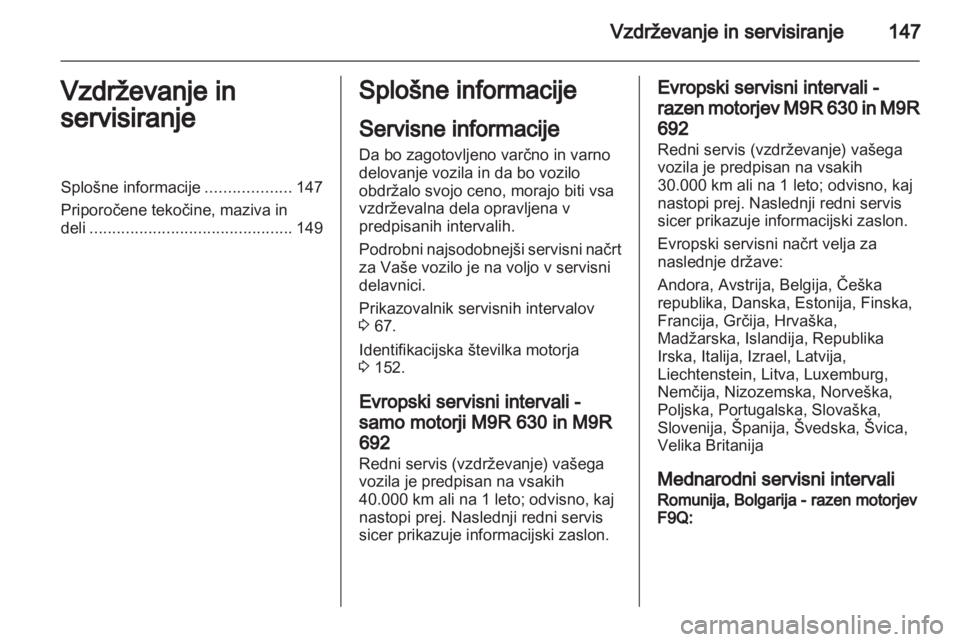 OPEL VIVARO 2013  Uporabniški priročnik 
