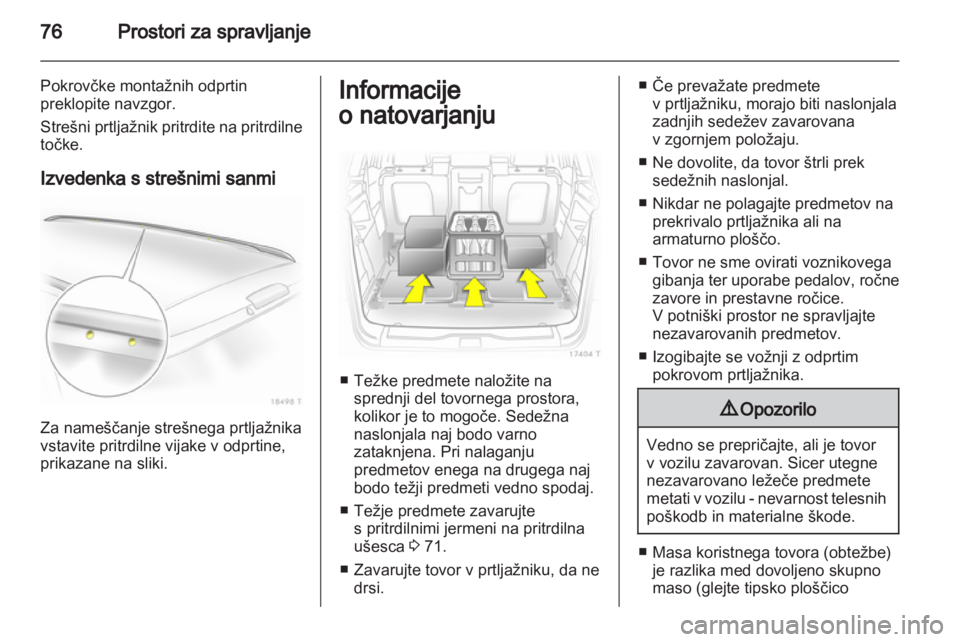 OPEL ZAFIRA 2011.5 Uporabniški priročnik OPEL ZAFIRA 2011.5 Uporabniški priročnik