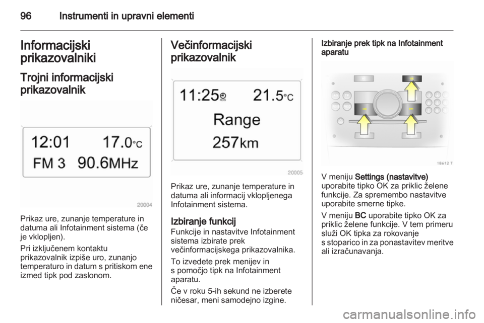 OPEL ZAFIRA 2011.5 Uporabniški priročnik OPEL ZAFIRA 2011.5 Uporabniški priročnik