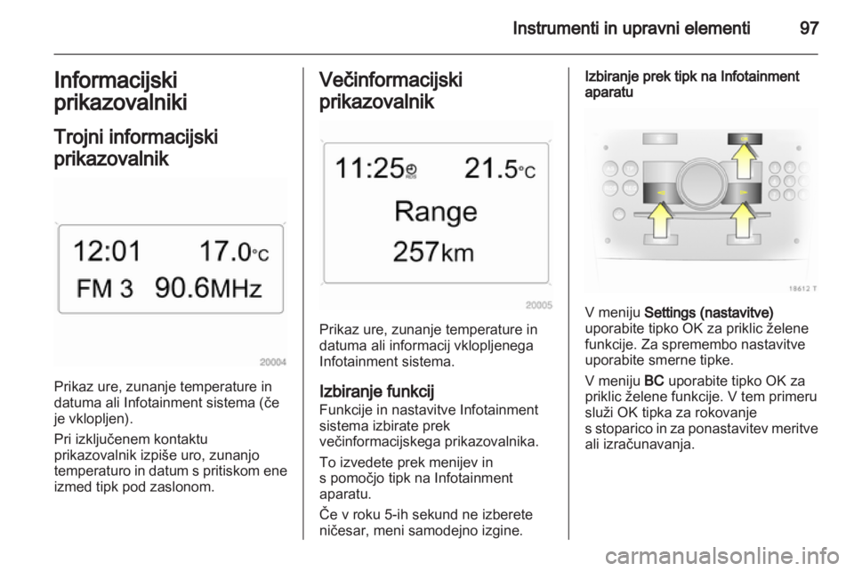 OPEL ZAFIRA 2012 Uporabniški priročnik OPEL ZAFIRA 2012 Uporabniški priročnik