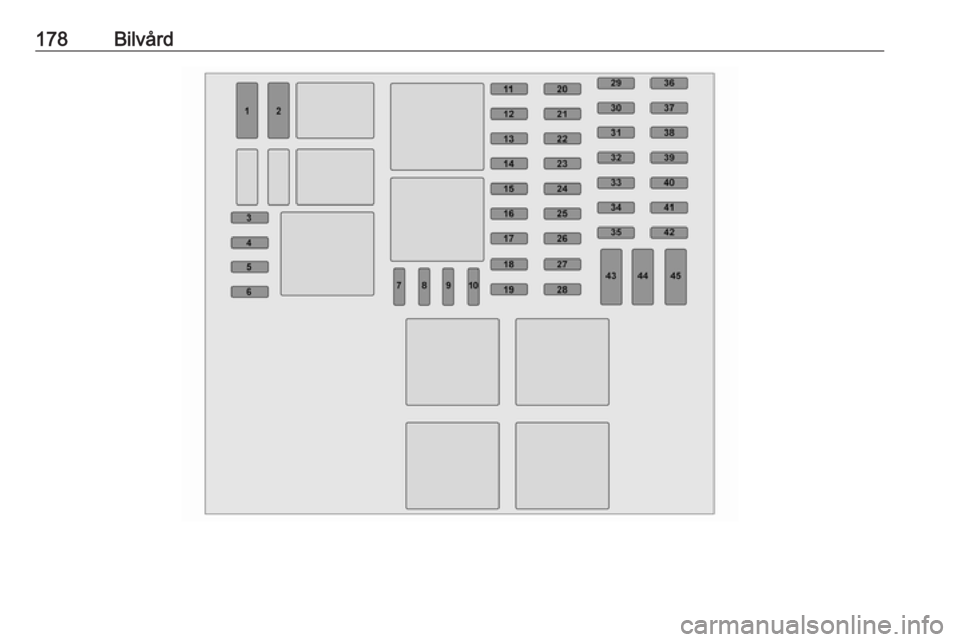 OPEL VIVARO B 2017.5 Instruktionsbok 178Bilvård OPEL VIVARO B 2017.5 Instruktionsbok 178Bilvård