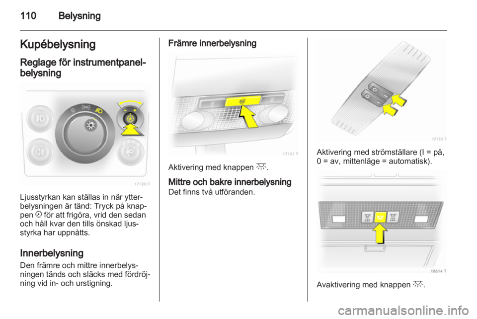 OPEL ZAFIRA 2010  Instruktionsbok 