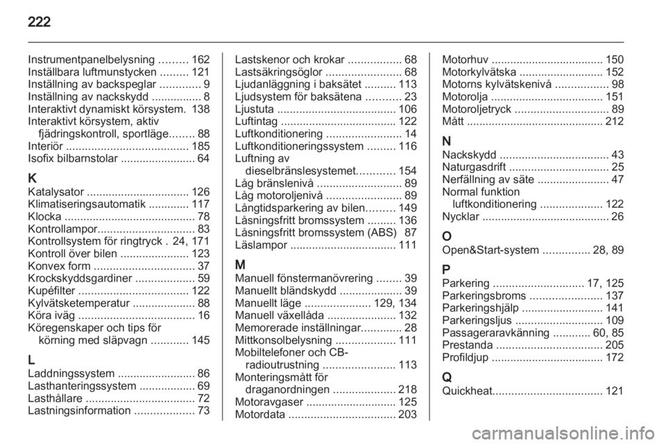 OPEL ZAFIRA 2010  Instruktionsbok 