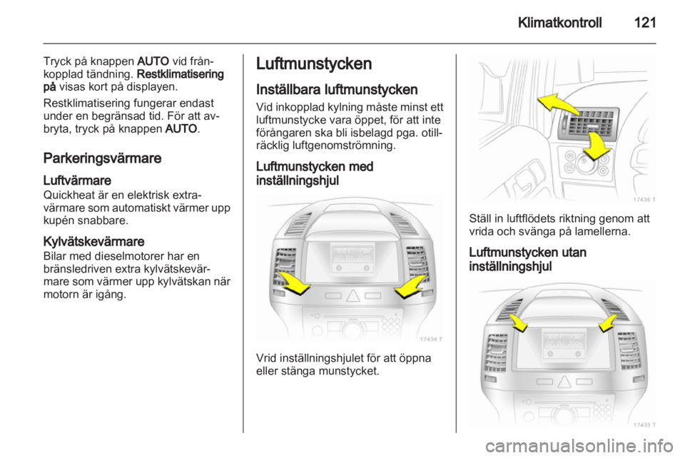 OPEL ZAFIRA 2010.5 Instruktionsbok OPEL ZAFIRA 2010.5 Instruktionsbok