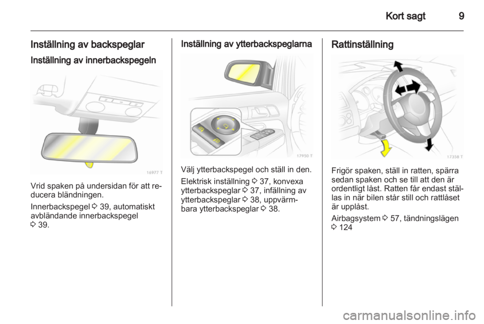 OPEL ZAFIRA 2010.5  Instruktionsbok 