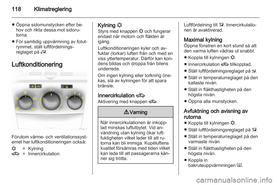 OPEL ZAFIRA 2011  Instruktionsbok 