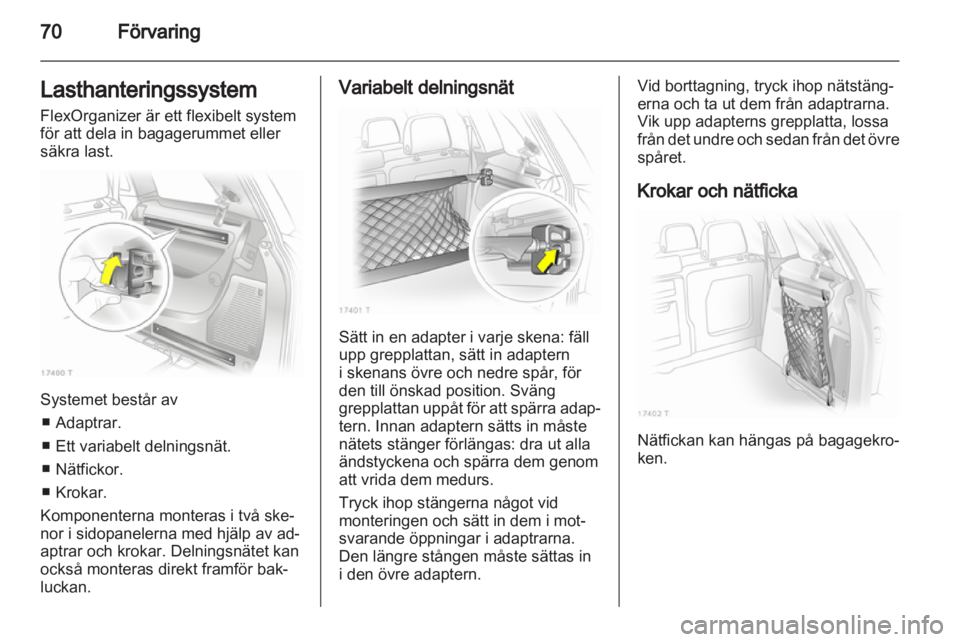 OPEL ZAFIRA 2011  Instruktionsbok 