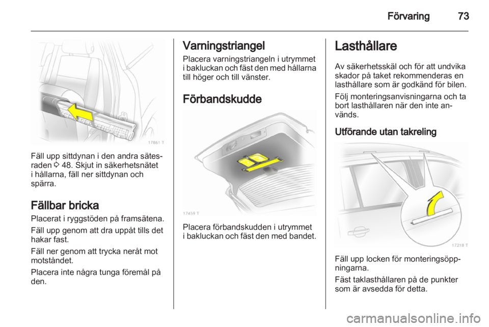 OPEL ZAFIRA 2011  Instruktionsbok 