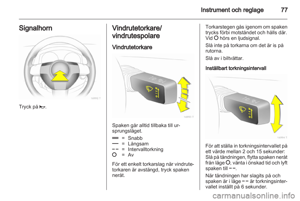 OPEL ZAFIRA 2011  Instruktionsbok 