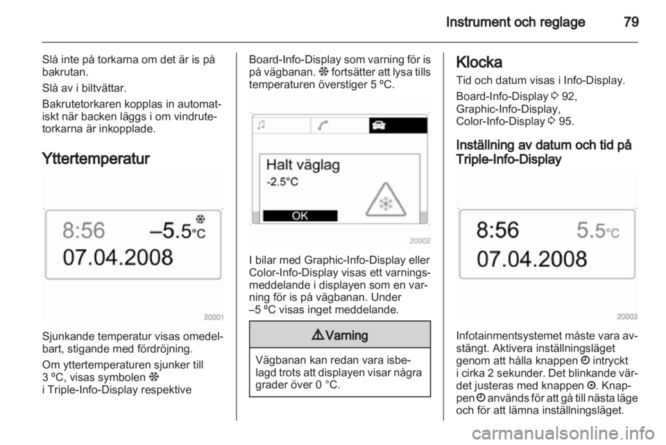 OPEL ZAFIRA 2011  Instruktionsbok 