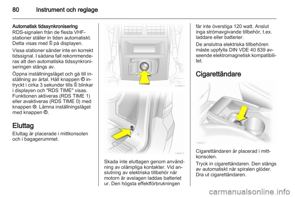 OPEL ZAFIRA 2011  Instruktionsbok 