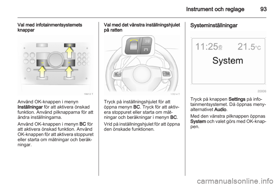 OPEL ZAFIRA 2011  Instruktionsbok 