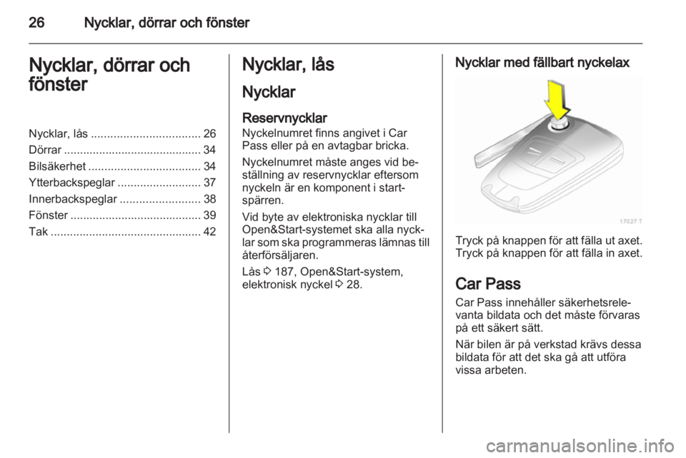 OPEL ZAFIRA 2011.5  Instruktionsbok 