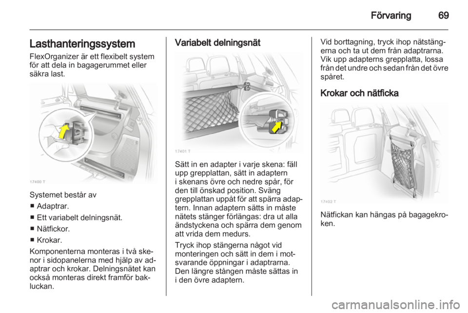 OPEL ZAFIRA 2012 Instruktionsbok OPEL ZAFIRA 2012 Instruktionsbok