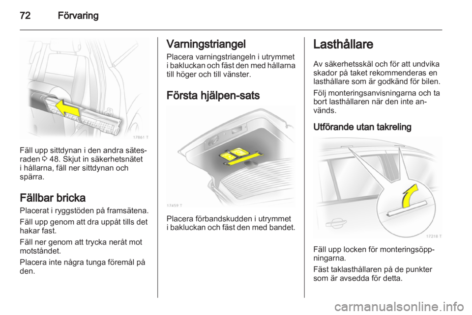 OPEL ZAFIRA 2012 Instruktionsbok OPEL ZAFIRA 2012 Instruktionsbok