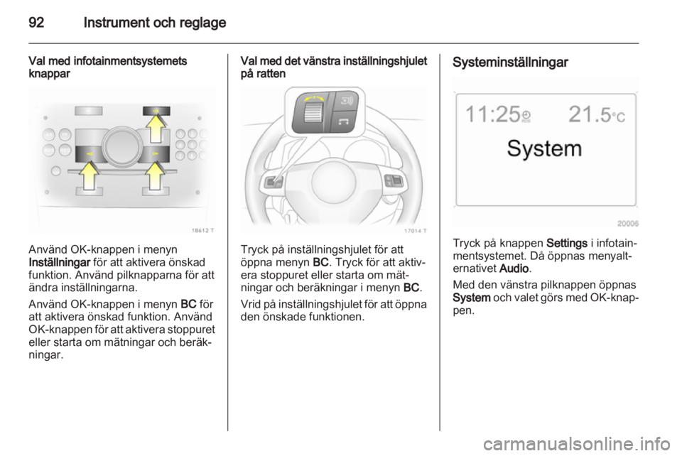 OPEL ZAFIRA 2012 Instruktionsbok OPEL ZAFIRA 2012 Instruktionsbok