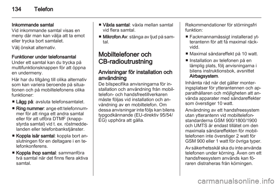 OPEL ZAFIRA B 2013  Handbok för infotainmentsystem 