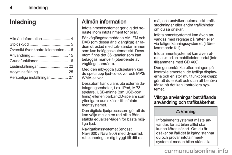 OPEL ZAFIRA B 2013  Handbok för infotainmentsystem 