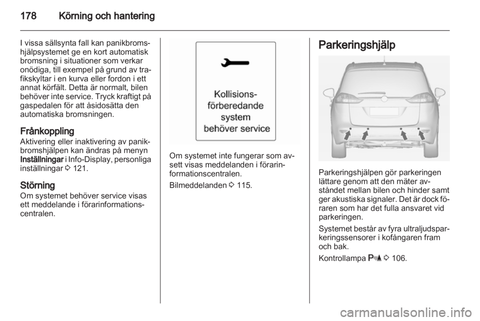 OPEL ZAFIRA TOURER 2012  Instruktionsbok 