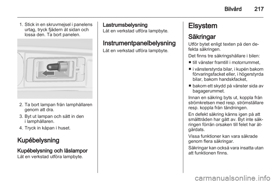 OPEL ZAFIRA TOURER 2012  Instruktionsbok 