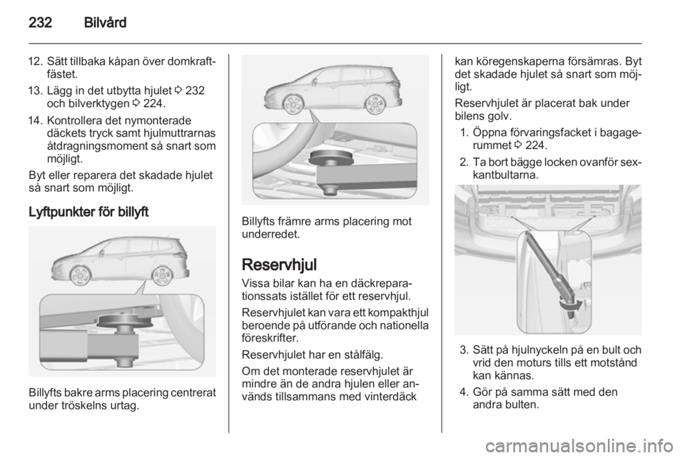 OPEL ZAFIRA TOURER 2012  Instruktionsbok 