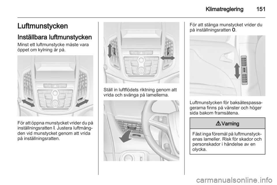 OPEL ZAFIRA TOURER 2013.5  Instruktionsbok 