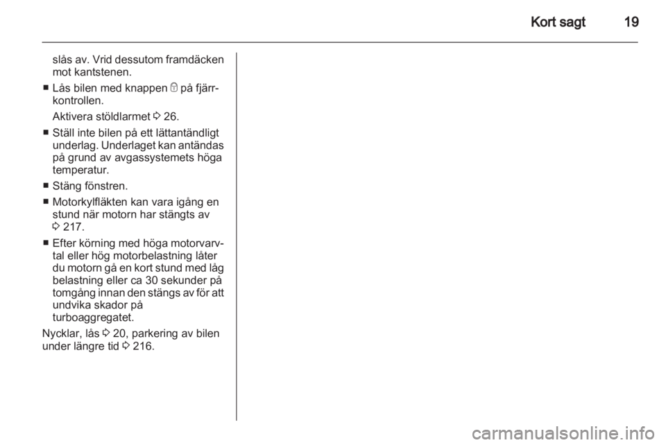 OPEL ZAFIRA TOURER 2013.5 Instruktionsbok OPEL ZAFIRA TOURER 2013.5 Instruktionsbok