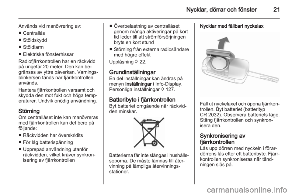 OPEL ZAFIRA TOURER 2013.5 Instruktionsbok OPEL ZAFIRA TOURER 2013.5 Instruktionsbok