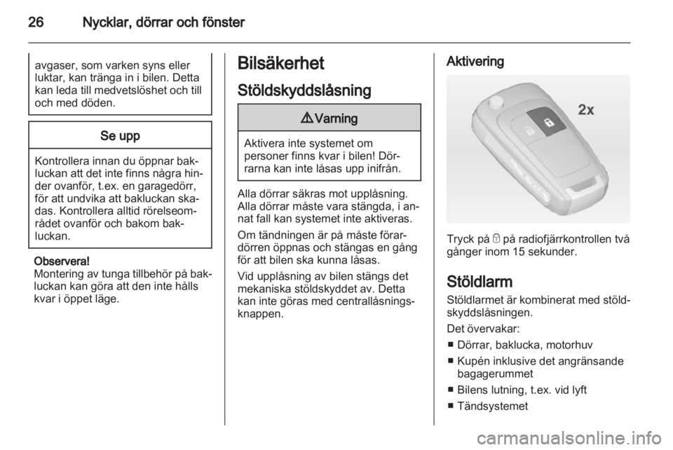 OPEL ZAFIRA TOURER 2013.5 Instruktionsbok OPEL ZAFIRA TOURER 2013.5 Instruktionsbok