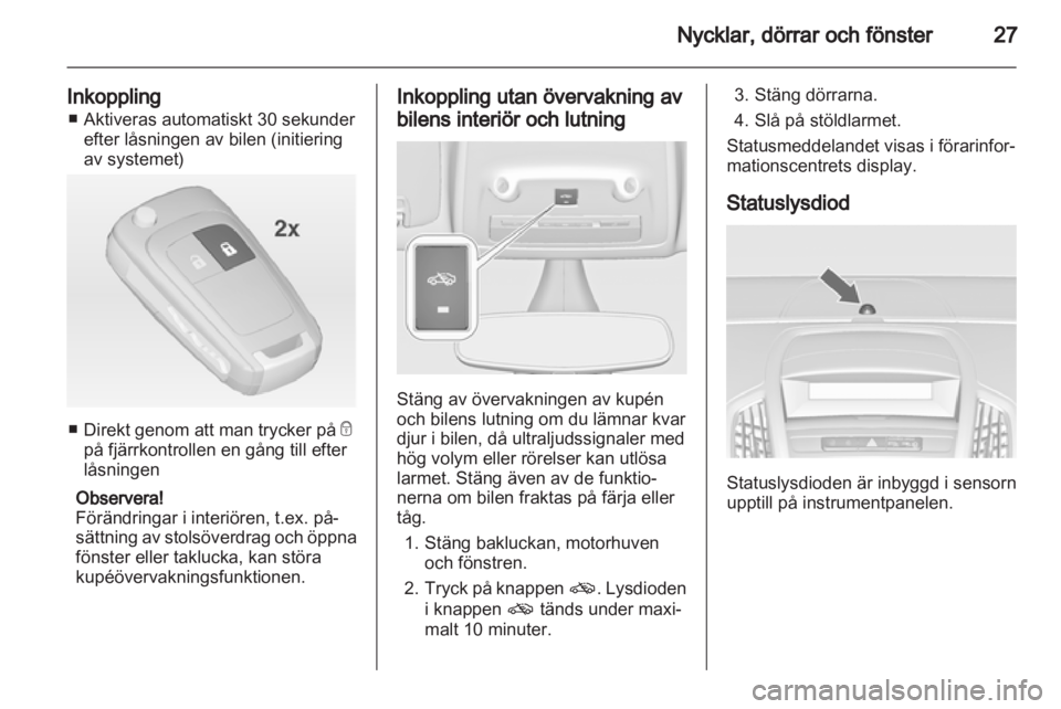 OPEL ZAFIRA TOURER 2013.5 Instruktionsbok OPEL ZAFIRA TOURER 2013.5 Instruktionsbok