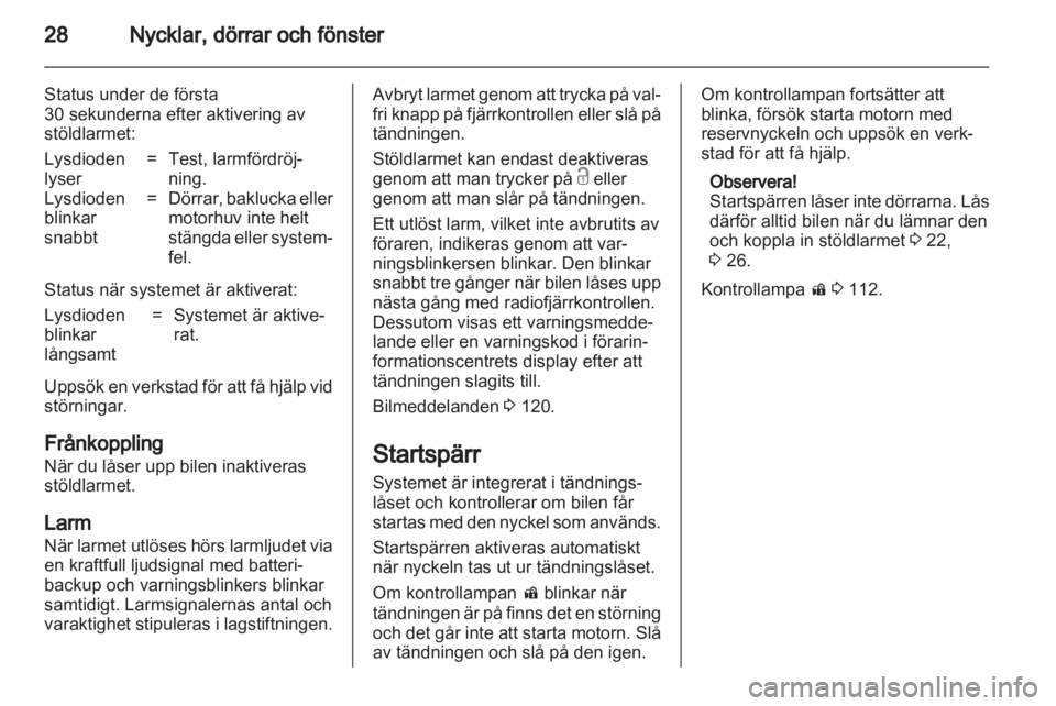 OPEL ZAFIRA TOURER 2013.5 Instruktionsbok OPEL ZAFIRA TOURER 2013.5 Instruktionsbok