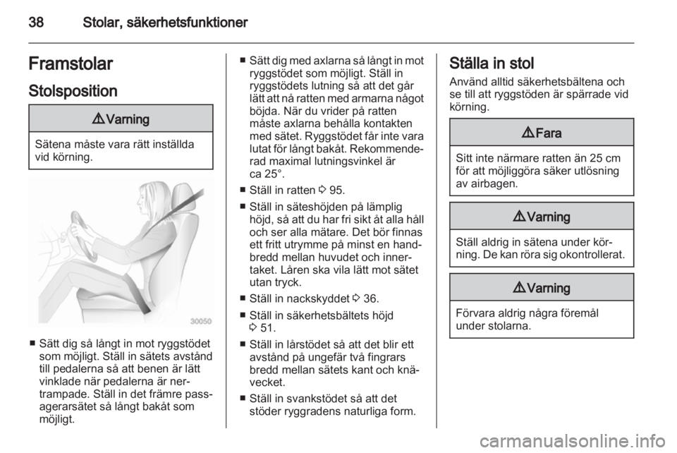 OPEL ZAFIRA TOURER 2013.5  Instruktionsbok 